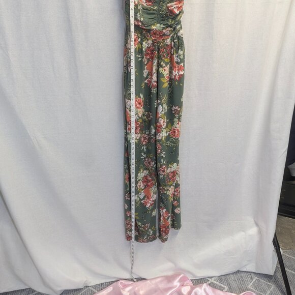 BOG Collective Size Small Green Floral Jumpsuit - Picture 3 of 16